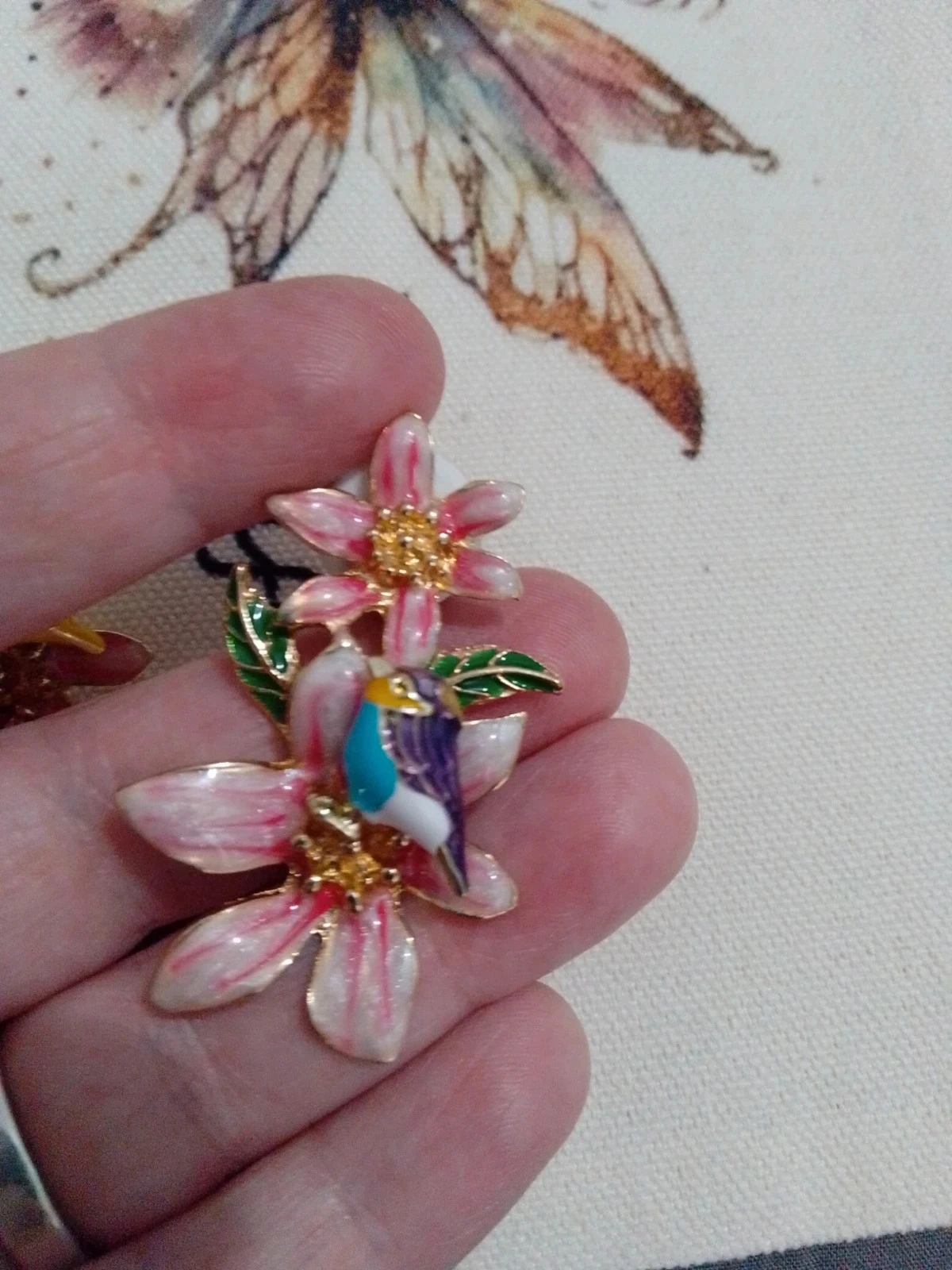 Pendientes de flores y pájaros – photo 3